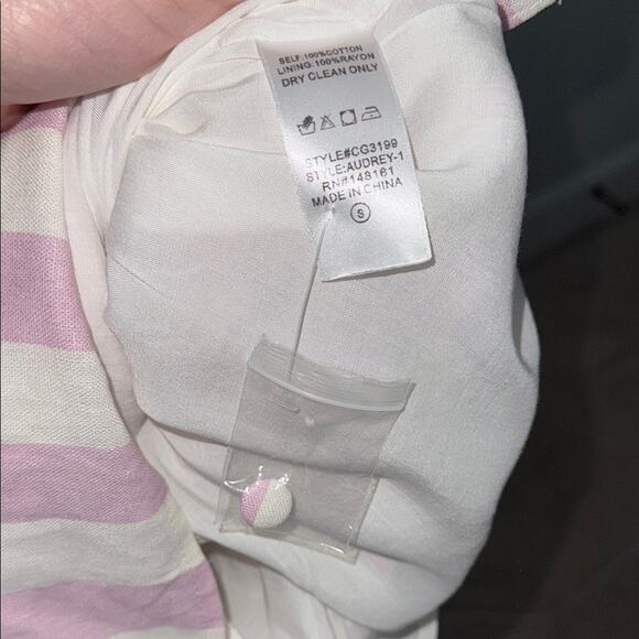 Buddy Love Audrey Pink and White Striped One Piece Romper Women's Small NWOT - Picture 6 of 7